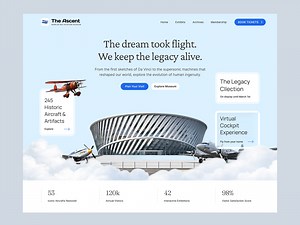 Modern Aviation Museum Website Design