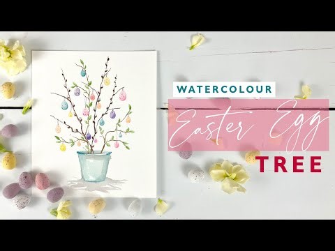 Quick Watercolour Cards | Easter Egg Tree
