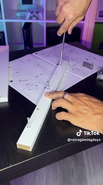 Unpacking and assembling a Stylish bedside table with backlight ⚡️ #unboxing #neon