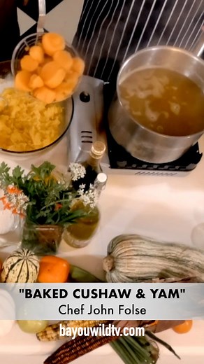 1K views · 13 reactions | Cooking fall vegetables with Chef John Folse, perfect for the hunting camp or upcoming Thanksgiving Day feast! Can You Dig It! Link to full video in comments | Bayou Wild TV | Facebook