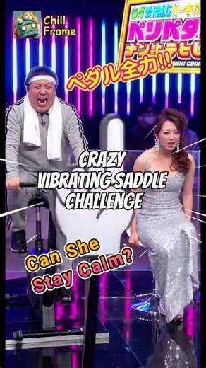 極限挑戰-EP.02 Extreme Vibrating Saddle Challenge! Can She Stay Calm?【Japanese Variety Show】振動サドルチャレンジ