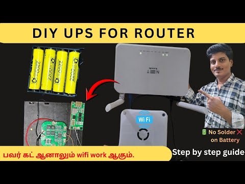 Mini UPS for WiFi Router – Powercut la WiFi Run Pannunga | DIY UPS for WiFi Modem Tamil using 18650