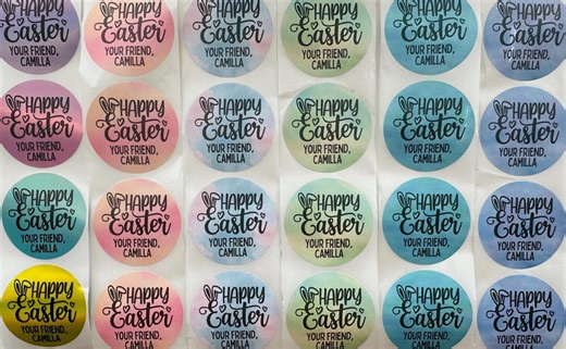 Custom Easter Stickers | Personalized Easter Day Stickers | Kids Easter for School | Easter Labels - Etsy