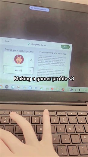 making the gaming profile on chrome