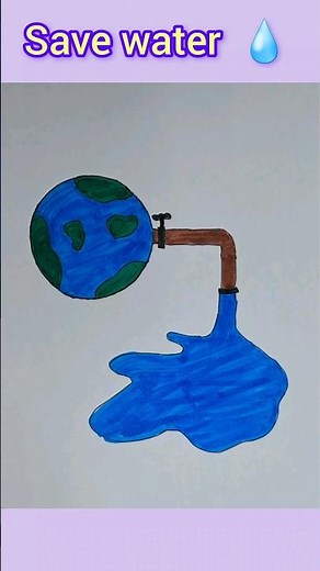 Save water Save earth 🌎 | drawing for kids #kidsvideo #drawing #art #earth