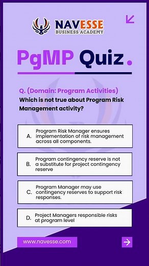 PgMP Exam Prep Q-99 #programmanagement #projectmanagement #youtubeshorts #program
