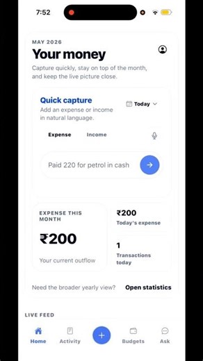 Track Expenses Like a Message | Vitmora