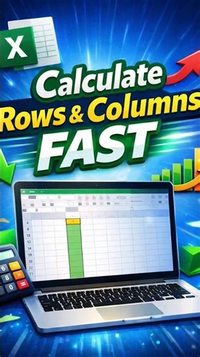 Calculate Rows and Columns in Excel |Excel Tips and Tricks #shorts #youtubeshorts #shortsfeed