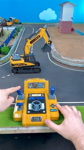 Remote control excavator and poor man 🚜