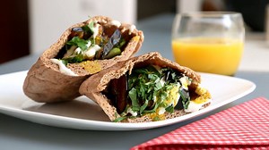 Sabich, the 'Israeli sandwich.' Click here for the full recipe: http://www.haaretz.com/jewish/food/1.710699 | Haaretz.com