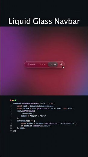 Apple Like Liquid Glass Animation Using JavaScript!