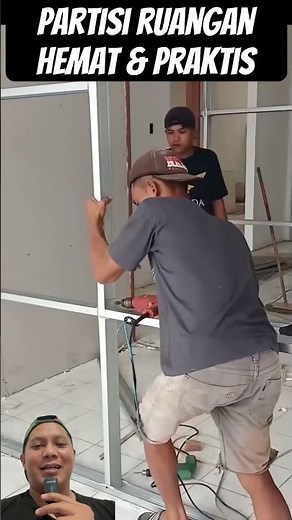 Cara buat partisi ruangan pakai rangka kanal c #shorts #diy #partisiruangan #kanalc #bajaringan