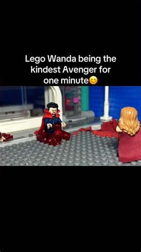 Peace and love from scarlet witch! ✌🏻❤️ #lego #stopmotion #animation #marvel #avengers #wanda #fyp