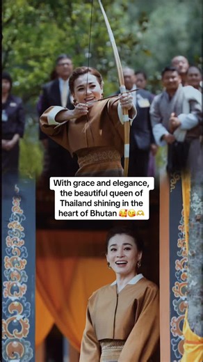 La hermosa reina de Tailandia resplandece en Bután