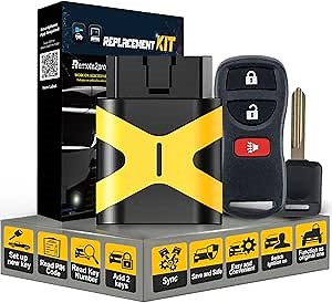 Car Key Fob Keyless Entry Remote with Self Programmable Ignition Key Replacement for 2005-2015 Armada/2005-2013 Pathfinder with FCC: KBRASTU15/CWTWB1U733 (3BTN/KBRASTU15)