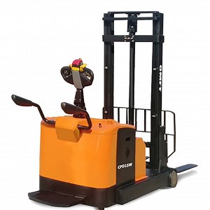 [Hot Item] Omft 4 Wheel Full Electric Pallet Stacker Battery Powered Counter Balance Stacker with 1.5 T 1500kg Load Capacity