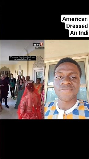 American bride dresses like an Indian #culture #youtubeshorts #trendingshorts #shortsfeed #shorts