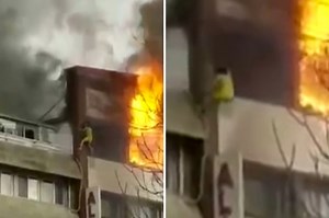 Women fall several stories attempting to escape massive hotel fire