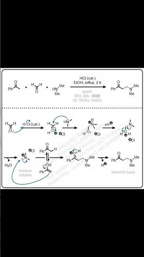 Mannich reaction #organicchemistry