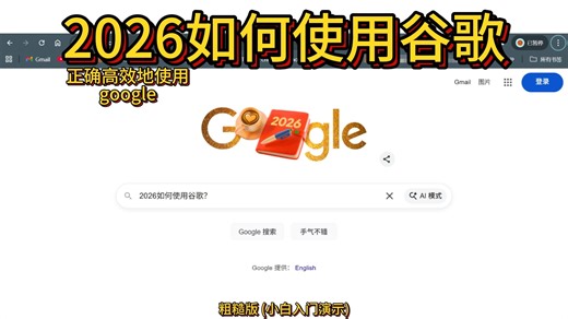 2026如何正确使用谷歌
