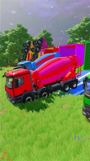 Transporting Excavator, Renault Mixer Truck, Bulldozer Crash! Unexpected Mercedes Truck Incident | F