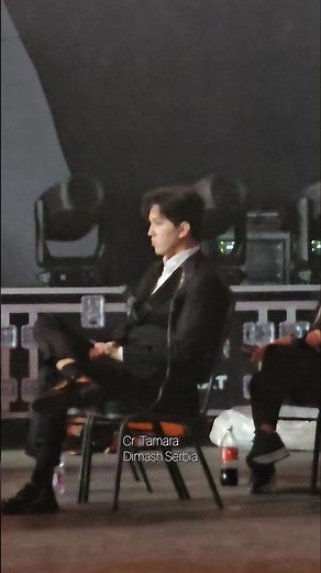 Dimash appearing near the stage before his 1st performance of the night, Budapest, April 18, 2026