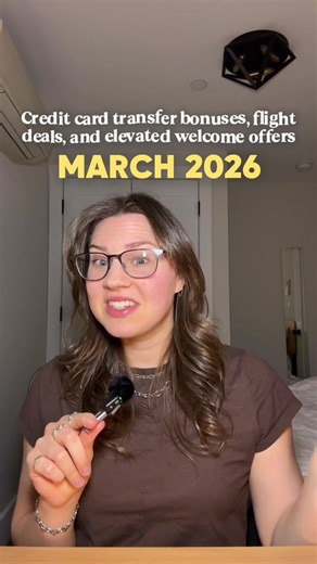 Your monthly update on all of the transfer bonuses, flight deals, and elevated welcome offers going on in March 2026 to help save you thousands of points on your next trip ✈️💳💫 This month’s deals include: 💸 Transfer bonuses from EVERY single credit card program ✈️ @Rove added two new transfer partners ☀️ Discounted economy, premium economy, AND business class flights to Europe for ALL summer dates @Air France @KLM Royal Dutch Airlines
