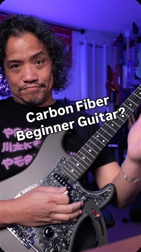 Perfecto De Castro on Instagram: "Carbon Fiber SMART Beginner Guitar - XMari is powered by @enyamusicglobal to make Smart Guitars accessible to everyone with everything you’ll need! Carbon Fiber body, wood neck, HSS pickups, onboard EFFECTS, Bluetooth receiving, USB-C OTG, gig bag and accessories! Is this bang for the buck at only $200? 🎸🎸🎸 #guitar guitar"