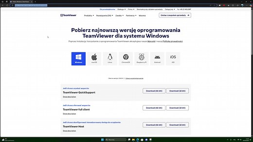 Pobieranie TeamViewer QuickSupport