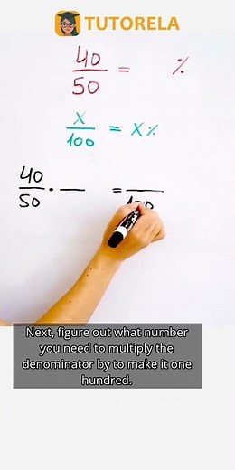 Convert 40/50 to a Percentage Fast! #Math #Percentage #ConvertingFractionsToPercentagesAndViceVersa