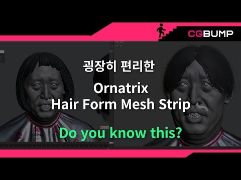 👩‍🦱 'Ornatrix' Hair Form Mesh Strip #오나트릭스 #ornatrix #3dmodeling #3dcharacter