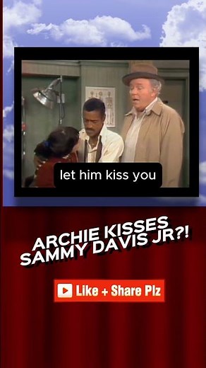 Iconic: Archie Bunker Kisses Sammy Davis Jr. | Rare Footage #Shorts #AllInTheFamily #ClassicTV