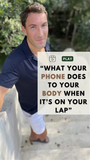 Your phone fires radiation into your body every time you keep it on your lap. Most people have no idea how much exposure they’re getting. Studies show distance matters. Move your phone a few inches away and radiation drops by up to 90 percent. Phones have been linked to lower sperm quality in men and higher oxidative stress around the reproductive area in women. Stop keeping your phone on your lap. Create distance. Protect your body. | Ryan Martin