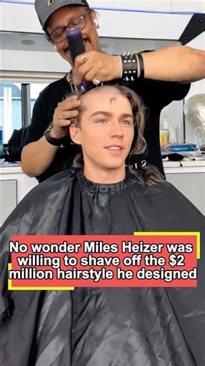 No wonder Miles Heizer was willing to shave off the $2 million hairstyle he designed. The "Boots" cr