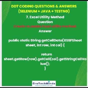 Top 10 DDT Coding Questions in Selenium Java TestNG | Automation Interview Preparation #automation