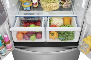 Frigidaire FRFG1723AV 18 Cu. Ft. Counter-Depth French Door Refrigerator, Stainless Steel