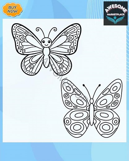 Butterfly Coloring Page – Printable for Kids