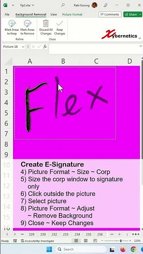 Create an electronic signature In Excel - Excel Tips and Tricks #shorts