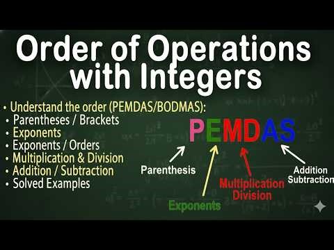 Master PEMDAS with Integers in Minutes | Order of Operations Made Simple & Easy!