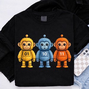 Comfort Colors® Team Punch T-shirt, 01 10 11 Robot Shirt, Binary Code Geek Tee, Survivor Coding Humor Tee, Baby Monkey Punch Shirt - Etsy