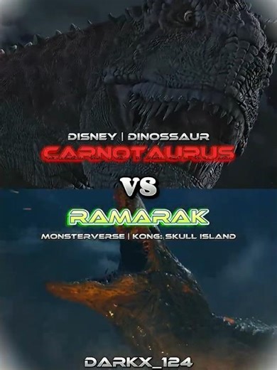 Carnotaurus (Disney) vs Ramarak (KSI) | #dinosaur #kongskullisland