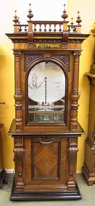 Antique Polyphon Mikado Upright Disc Music Box, c. 1898