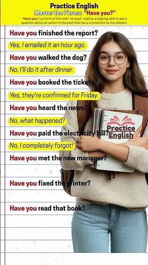 Master the Phrase "Have You" English Conversation Practice for Beginners #practiceenglish