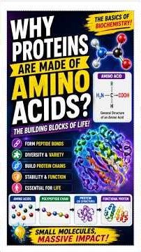 Why Are Proteins Made of Amino Acids? 🧬 | The Building Blocks of Life| #biochemistry#metabolism