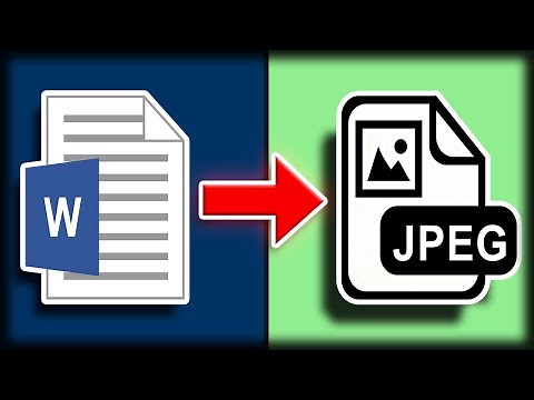 How to Change a Word Document to JPEG Format