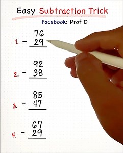 Fast Subtraction and Addition Trick! #MathHacks #BasicMath | Prof D