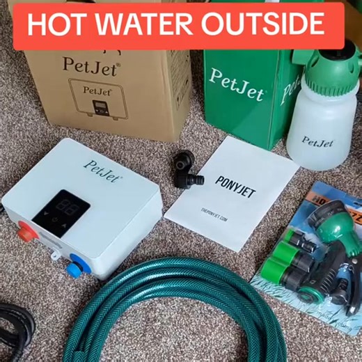 29 reactions | Electric plug in PetJet warm shower mini making bath time easy! Say goodbye to the muddy dog and horse struggles! Hello to PetJet! ✅ Easy to plug in to socket set up ✅ Used on dogs, horses & cats ✅ 30-day money-back guarantee ✅ Trusted by over 40,000 pet parents  Tap here: https://thepetjetco.com/products/shower | Petjetco | Facebook