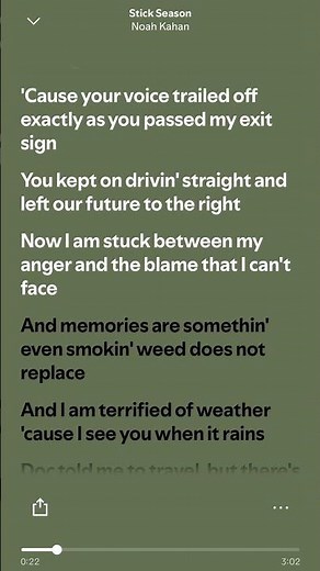 Noah Kahan - Stick Season (Lyrics) #spotify #popular #trending