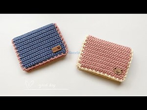 How to Crochet the Mini Card Holder｜Easy Crochet Tutorial｜Beginner Friendly