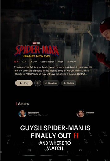 SPIDER-MAN BRAND NEW DAY POST CREDIT SCENE LEAKED ONLINE #SpiderMan #SpiderManBrandNewDay #SpiderManMovie #SpiderManFans #fyp
